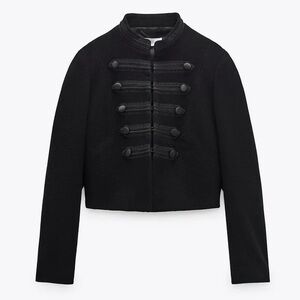 NWT Mango Black Military Style Jacket